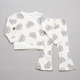 Baby Girl (12-24M) bon bebe(R) 2pc. Floral Heart Top & Leggings Set