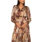Womens MSK Abstract Keyhole Neck Tier Midi Dress - image 4
