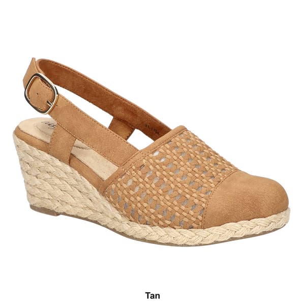 Womens Easy Street Taffy Slingback Espadrilles Wedges Sandals