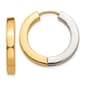 Gold Classics(tm) 14kt. Two-Tone Gold Polished Hoop Earrings - image 1