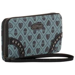 Womens Ed Hardy Elsa Zip-Around Wallet