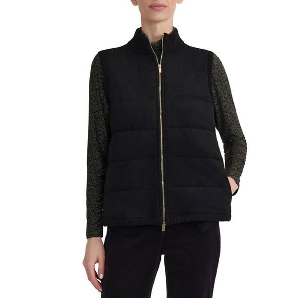 Womens Jones New York Sleeveless Padded Faux Suede Zipper Vest - image 