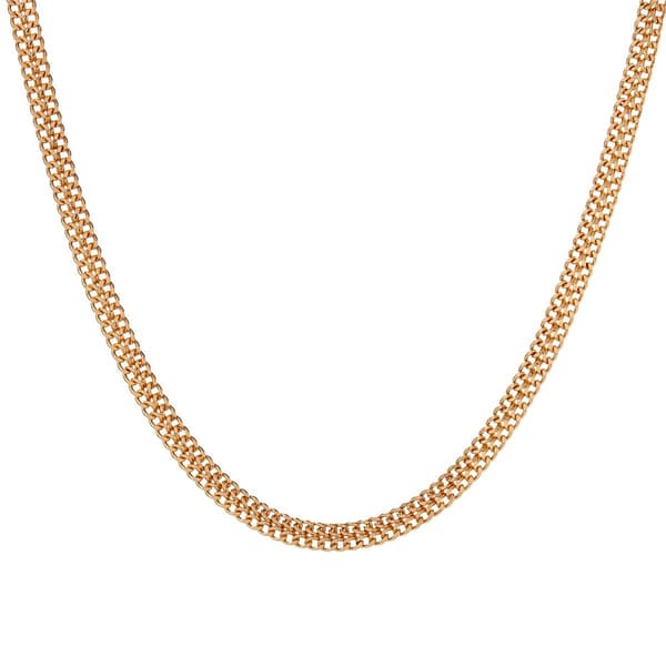 Design Collection 18in. Polished-Gold-Tone Oval Link Necklace - image 