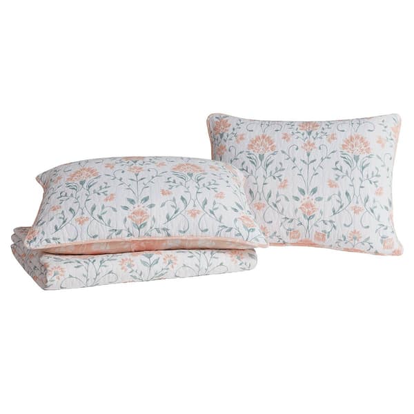 Cedar Court Jasper Cotton Floral Reversible Quilt Set