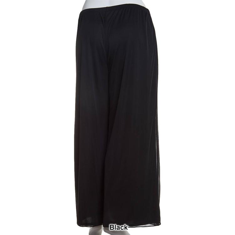 Plus Size MSK Chiffon Mesh Wide Leg Pants