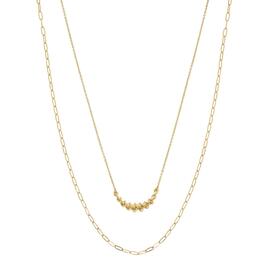 Design Collection Gold-Tone 2 Row Twist Necklace