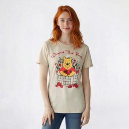 Juniors Disney Winnie The Pooh Strawberry Graphic Tee