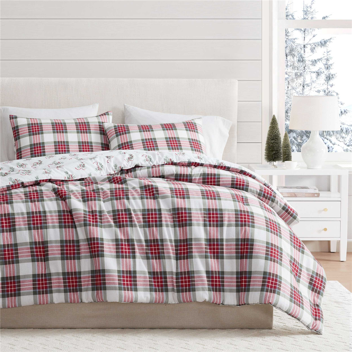Martha Stewart Yuletide Spruce Plaid Comforter Set