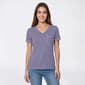 Petite Hasting & Smith Short Sleeve Stripe Pocket V Neck Tee - image 1