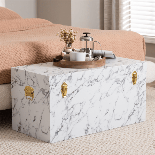 Baxton Studio Brenta Storage Trunk with Lift-Top Lid