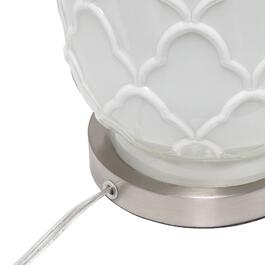 Lalia Home Classix Argyle Classic White Table Lamp w/Fabric Shade