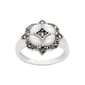 Marsala Silver Plated Marcasite & Mother of Pearl Ring - image 1