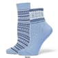 Womens HUE 2pk. Fair Isle Turn Cuff & Crew Socks - image 3