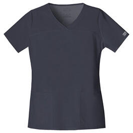 Plus Size Cherokee Core Stretch V-Neck Top - Pewter