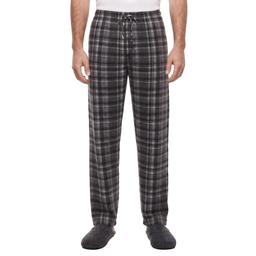 Mens Preswick & Moore(R) Plaid Silky Pajama Pants - Grey/Black