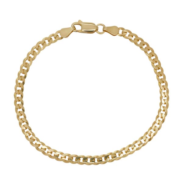 7.25in. 14kt. Over Sterling Silver Grometta Chain Bracelet - image 