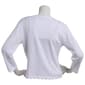 Womens Robbie Bee 3/4 Sleeve Pointelle Bolero Shrug - image 2