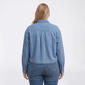 Plus Size Architect® Long Sleeve Denim Cropped Button Down - image 2