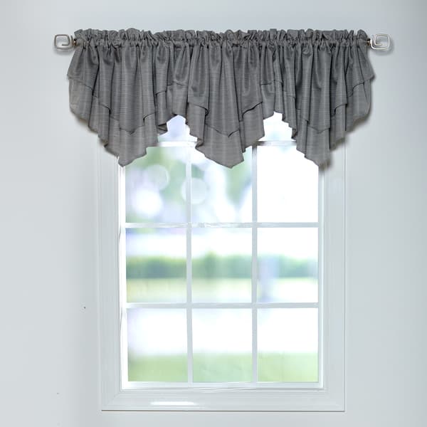 Clarendon Textured Woven Ascot-Valance - 54x17