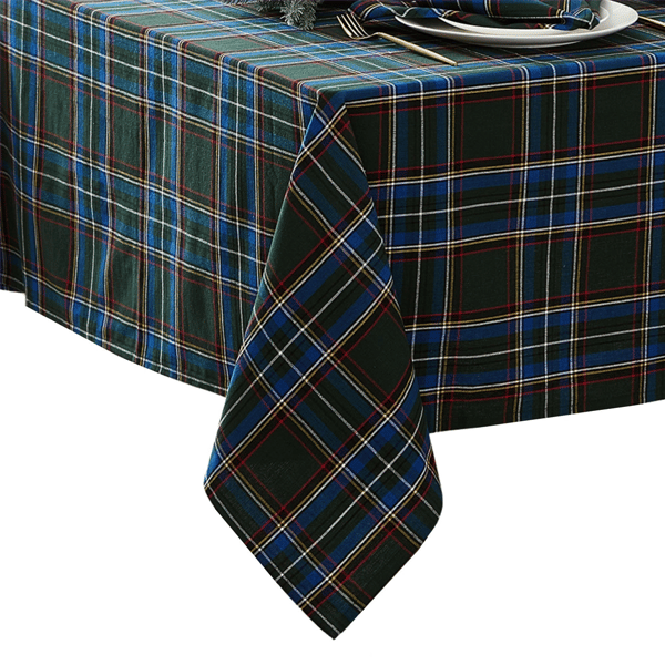 Threadmade Stowe Tartan Holiday Plaid Tablecloth