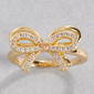 Ashley Cooper(tm) Gold-Tone Bow Ring w/ Champagne Stone & CZ - image 1