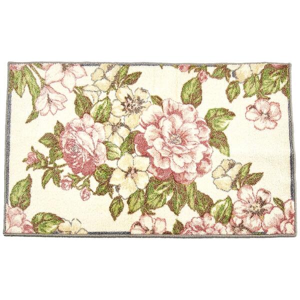 Nourison Floral Pink Roses Accent Rug - image 