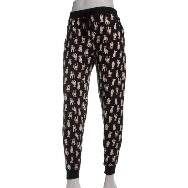Juniors Pillow Talk Dogs Jogger Pajama Pants - image 