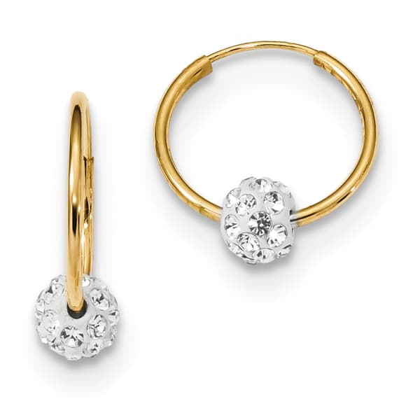 Gold Classics&#40;tm&#41; 14kt. Gold 1mm Polished Hoop Earrings - image 