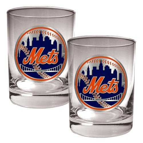 MLB New York Mets 2pc. Rocks Glass Set - image 