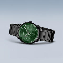 Mens BERING Stainless Steel Green Dial Watch - 11740-728
