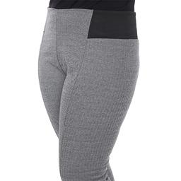 Plus Size Jacquard Slim Grey Row Print Pants