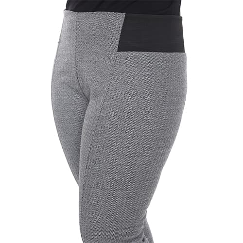 Plus Size Jacquard Slim Grey Row Print Pants