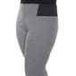Plus Size Jacquard Slim Grey Row Print Pants - image 2