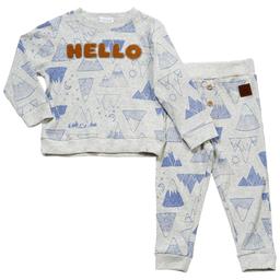 Toddler Boy Emily & Oliver Hello/Mountains Joggers Set