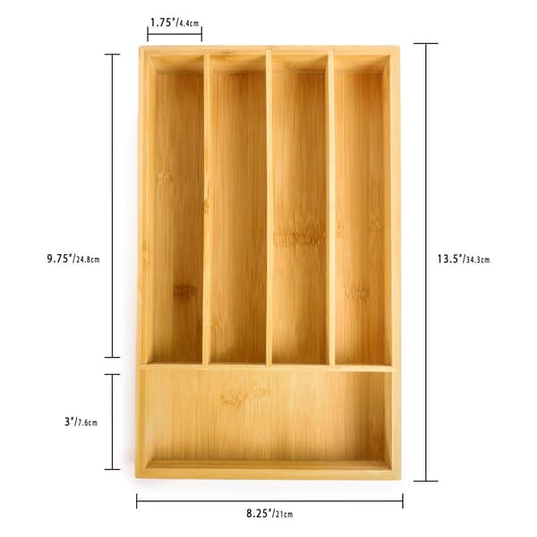 BergHOFF Bamboo 5-Slot Flatware Organizer