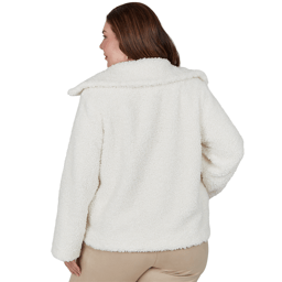 Plus Size Skye’s the Limit Icy Blue Sparkle Sherpa Jacket
