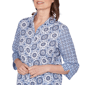 Petite Alfred Dunner Mykonos Geometric Button Front Blouse - image 5