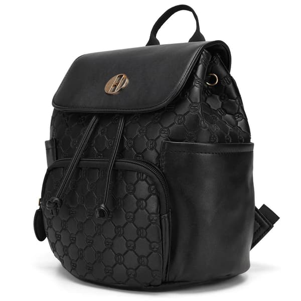 ELLE Compass Vegan Leather Monogram Mini Backpack - image 
