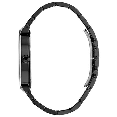 Mens Bulova Modern Black IP Diamond Bracelet Watch - 98D144