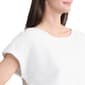 Womens Jones New York Short Sleeve Eyelet Side Button Blouse - image 4