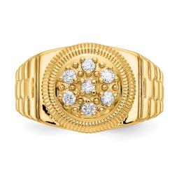 Mens Gentlemen’s Classics™ 14kt. Gold 1/4ctw. Diamond Circle Ring