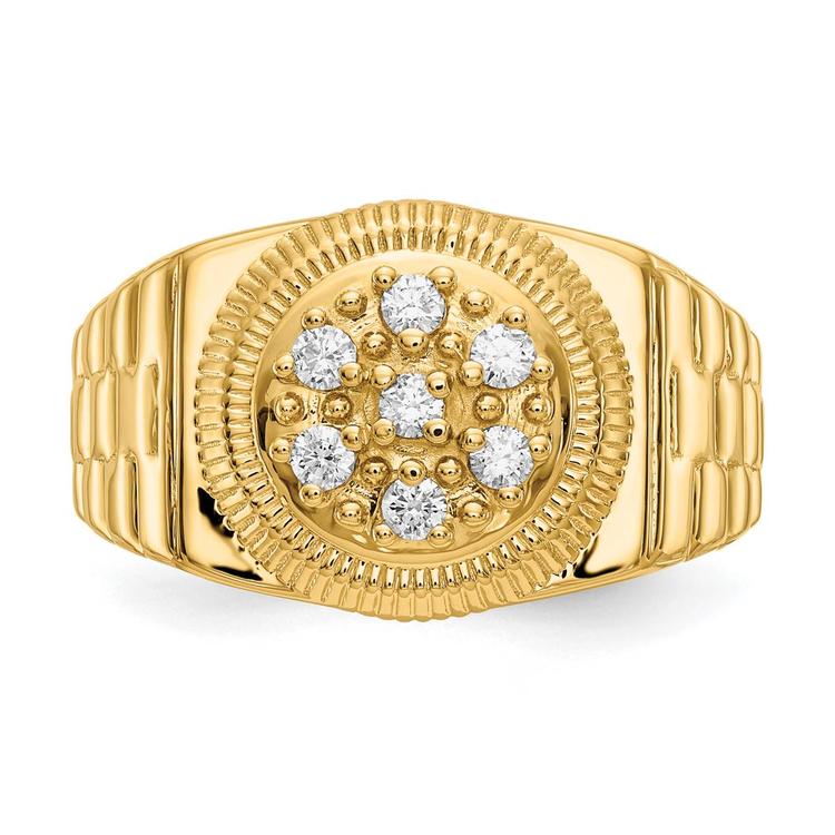 Mens Gentlemen’s Classics™ 14kt. Gold 1/4ctw. Diamond Circle Ring