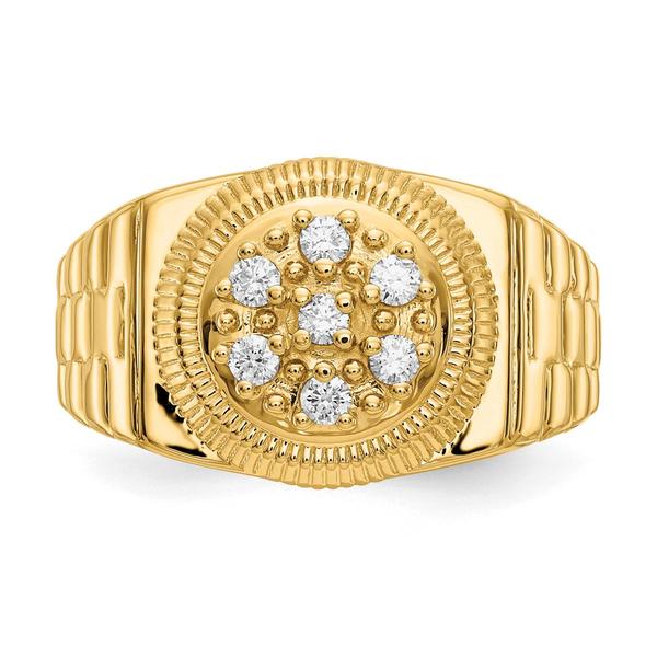 Mens Gentlemen’s Classics™ 14kt. Gold 1/4ctw. Diamond Circle Ring