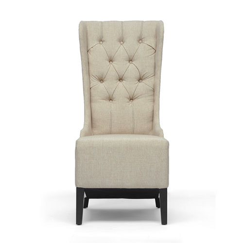 Baxton Studio Vincent Beige Linen Modern Accent Chair - Boscov's