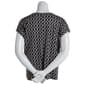 Plus Size Notations Short Sleeve Geo Grommet Neck Blouse - image 2