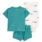 Baby Boy &#40;3-24M&#41; Carter''s&#40;R&#41; 3pc. Shark Bodysuit & Waffle Top Set - image 1