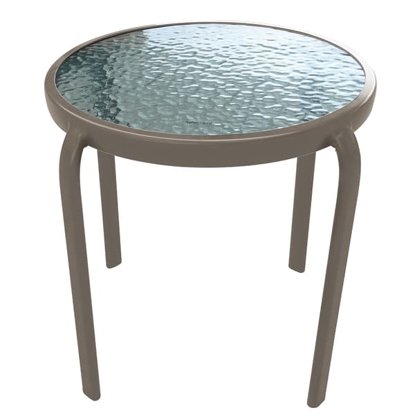 16in. Round Stacking Glass Side Table - Bronze - image 
