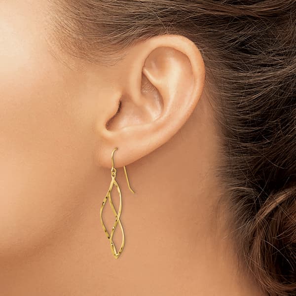 Gold Classics™ 14kt. Gold 46mm. Swirl Dangle Earrings