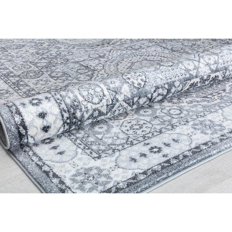 Rugs America™ Hailey Ice Cube Silver Abstract Vintage Area Rug