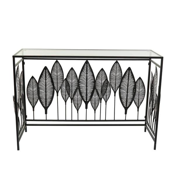 9th & Pike® Black Metal Contemporary Console Table